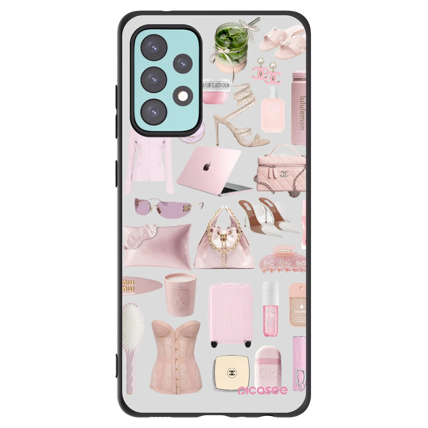 Picasee crna silikonska maskica za Samsung Galaxy A72 A725F - Glam Babe