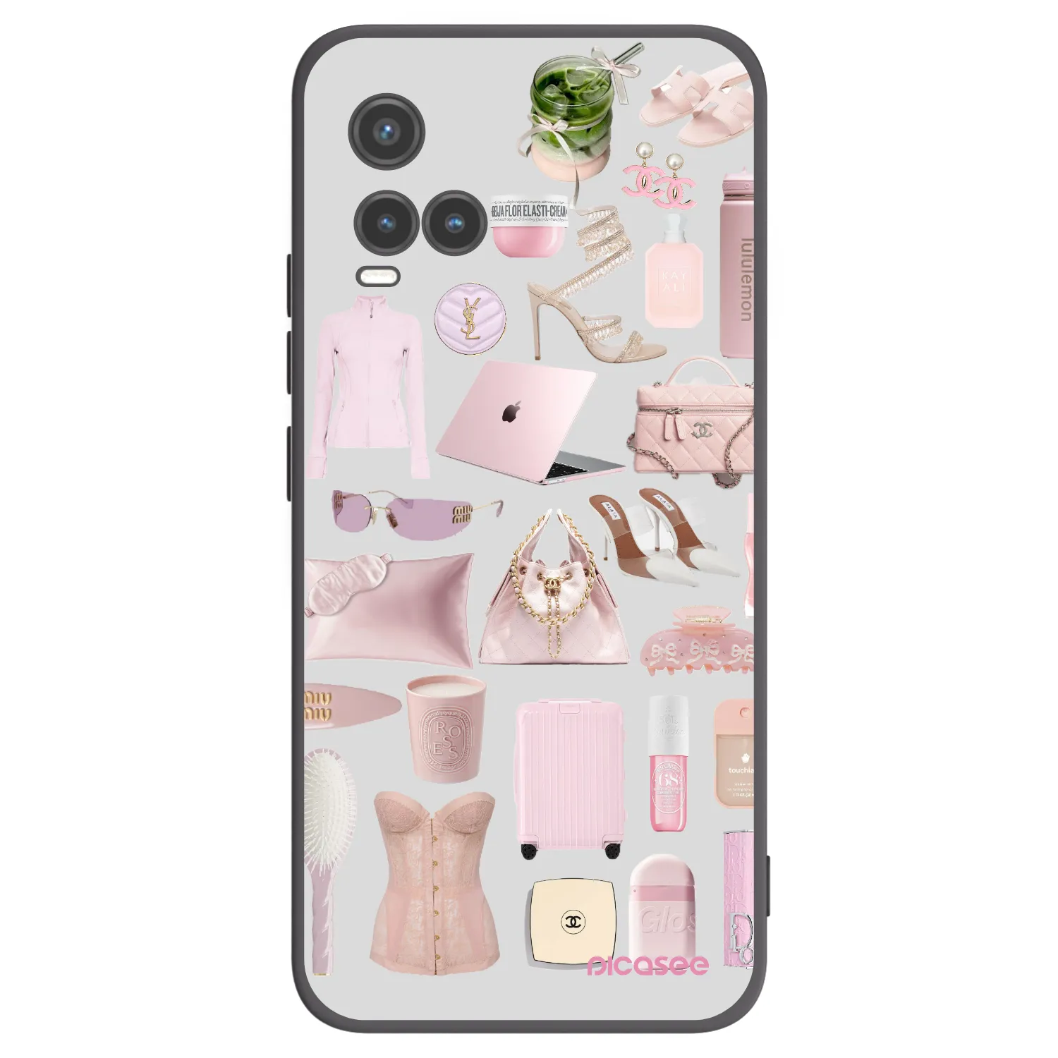Picasee crna silikonska maskica za Vivo Y33s - Glam Babe
