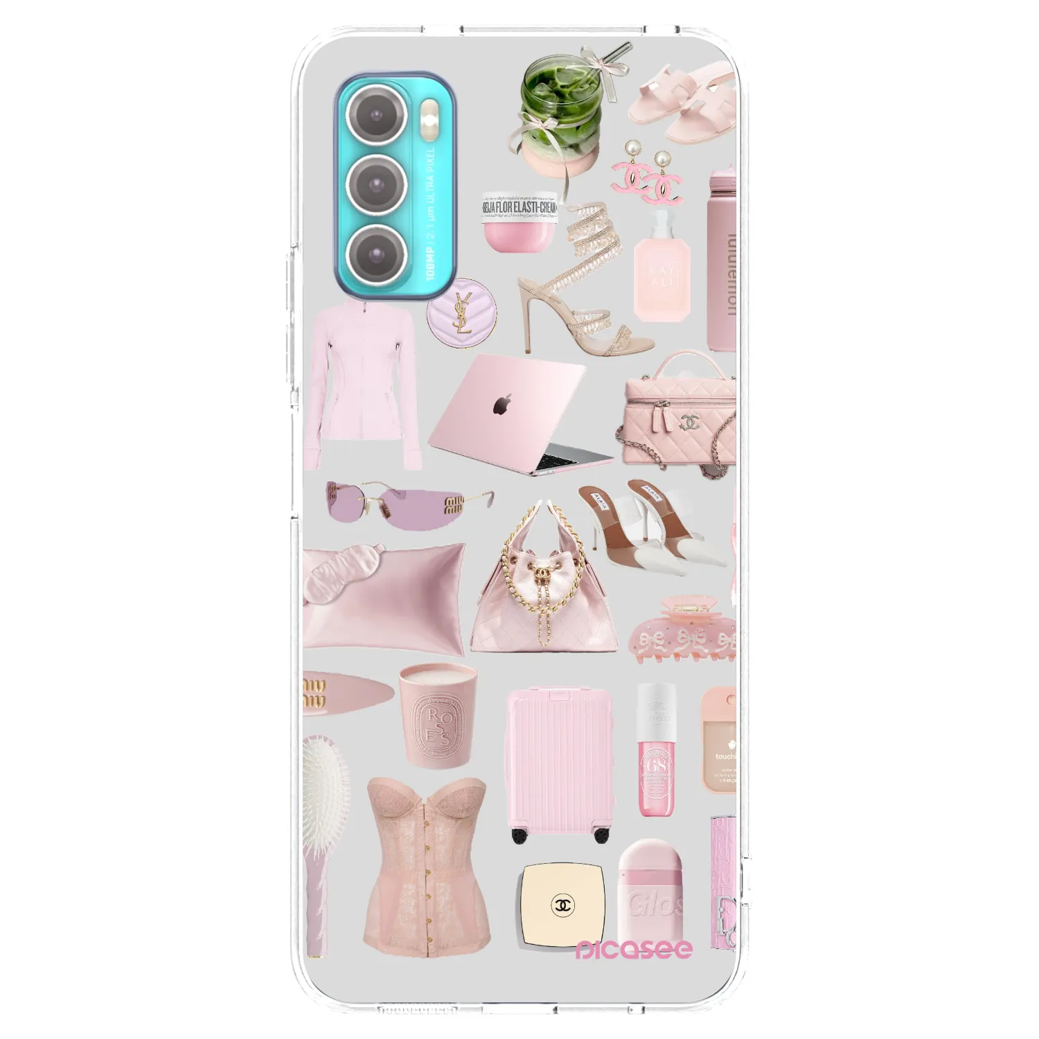 Picasee silikonska prozirna maskica za Motorola Moto G60 - Glam Babe