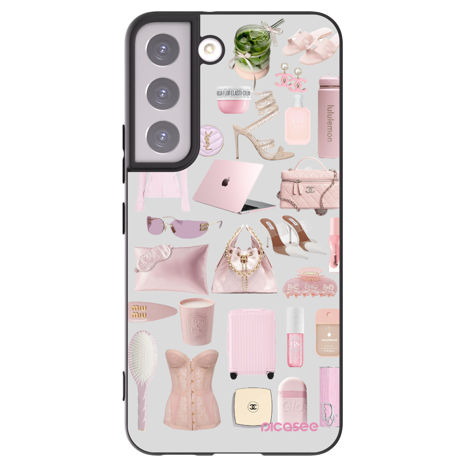 Picasee crna silikonska maskica za Samsung Galaxy S22 5G - Glam Babe