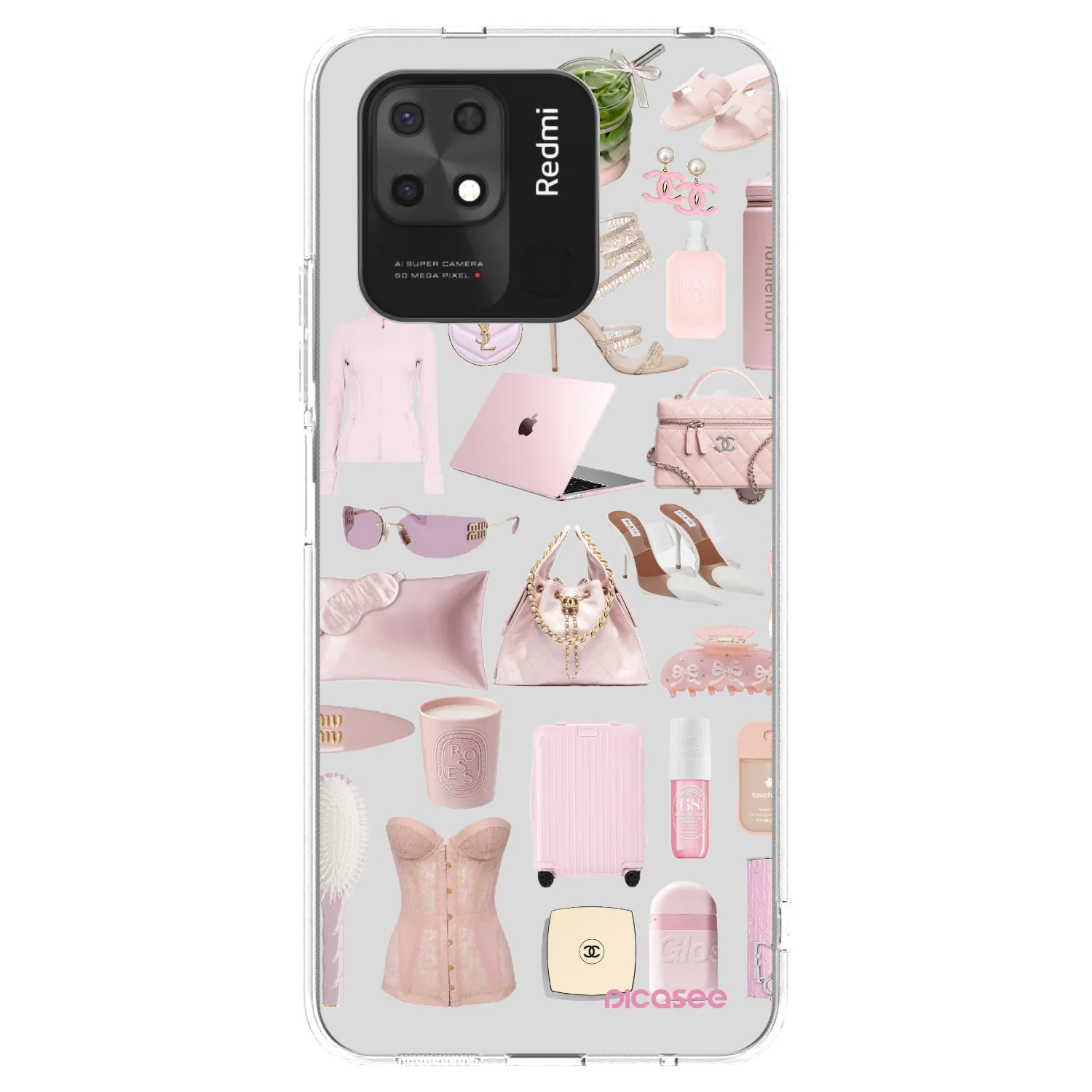 Picasee silikonska prozirna maskica za Xiaomi Redmi 10C - Glam Babe