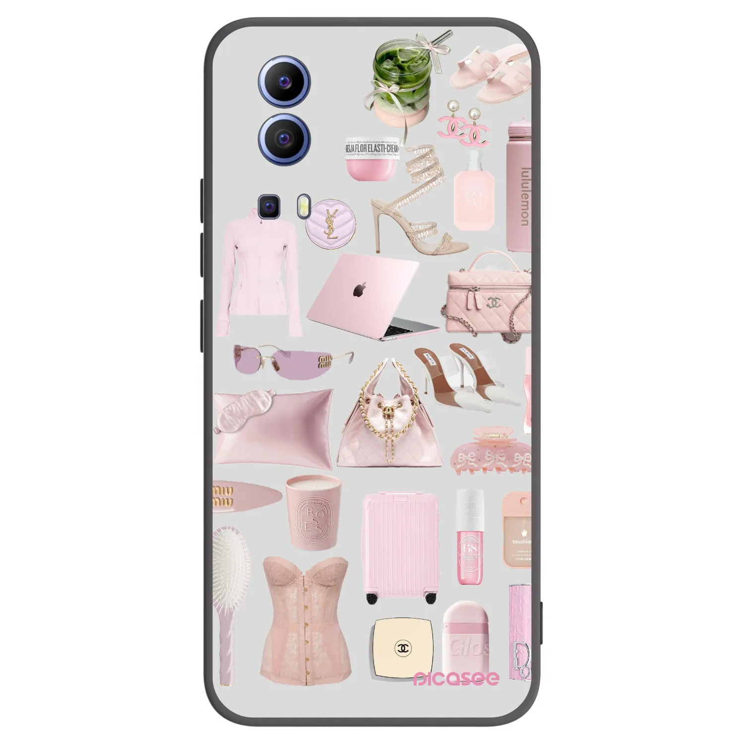 Picasee crna silikonska maskica za Vivo Y52 5G - Glam Babe