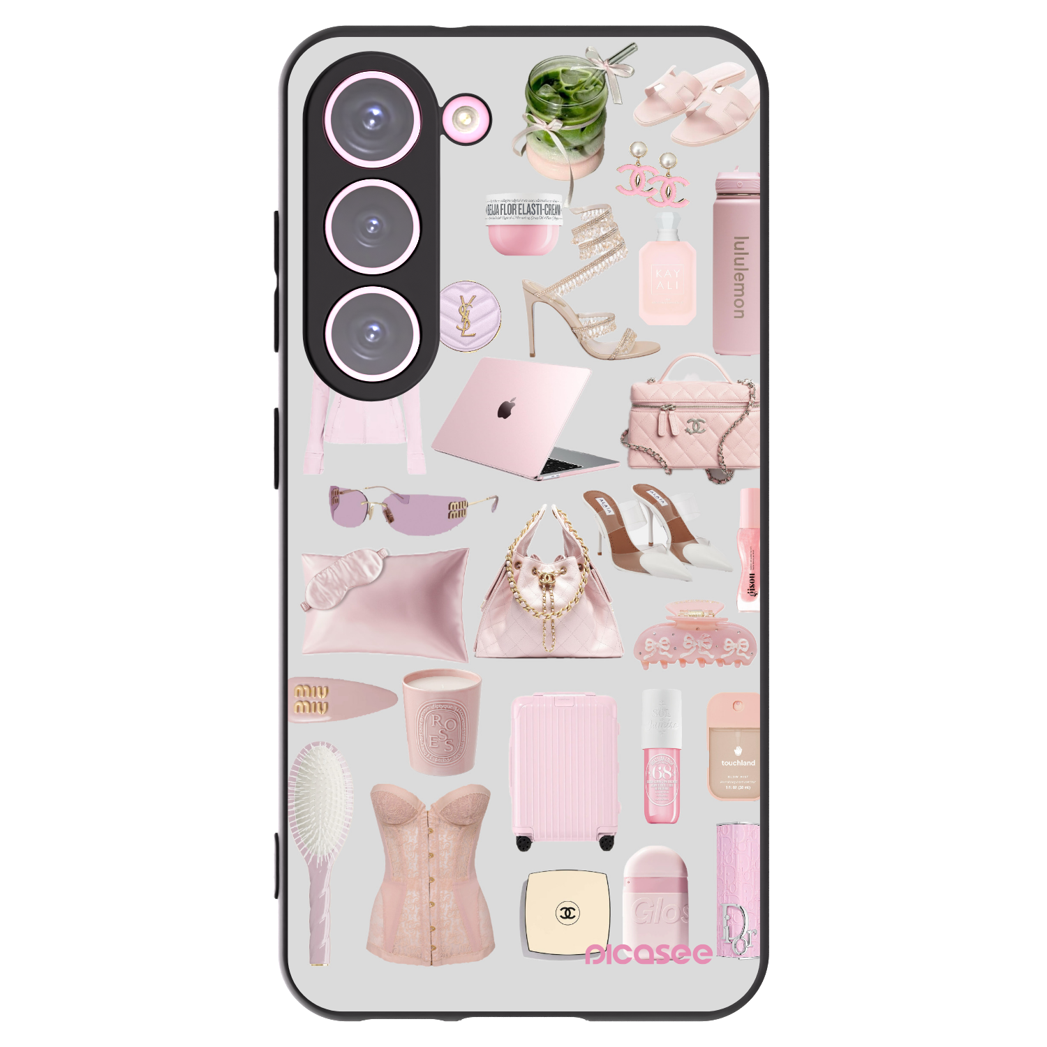 Picasee crna silikonska maskica za Samsung Galaxy S23 5G - Glam Babe