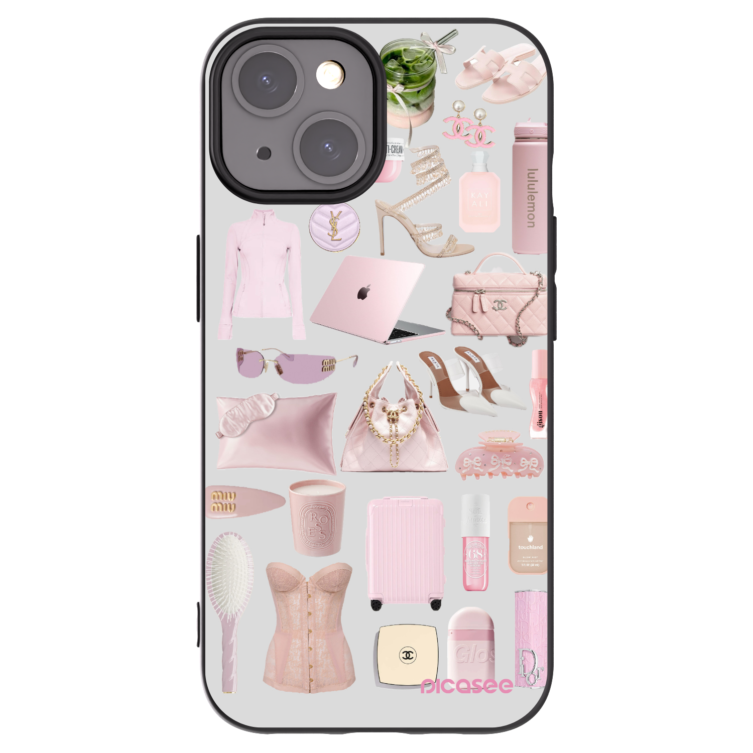 Picasee crna silikonska maskica za Apple iPhone 15 - Glam Babe