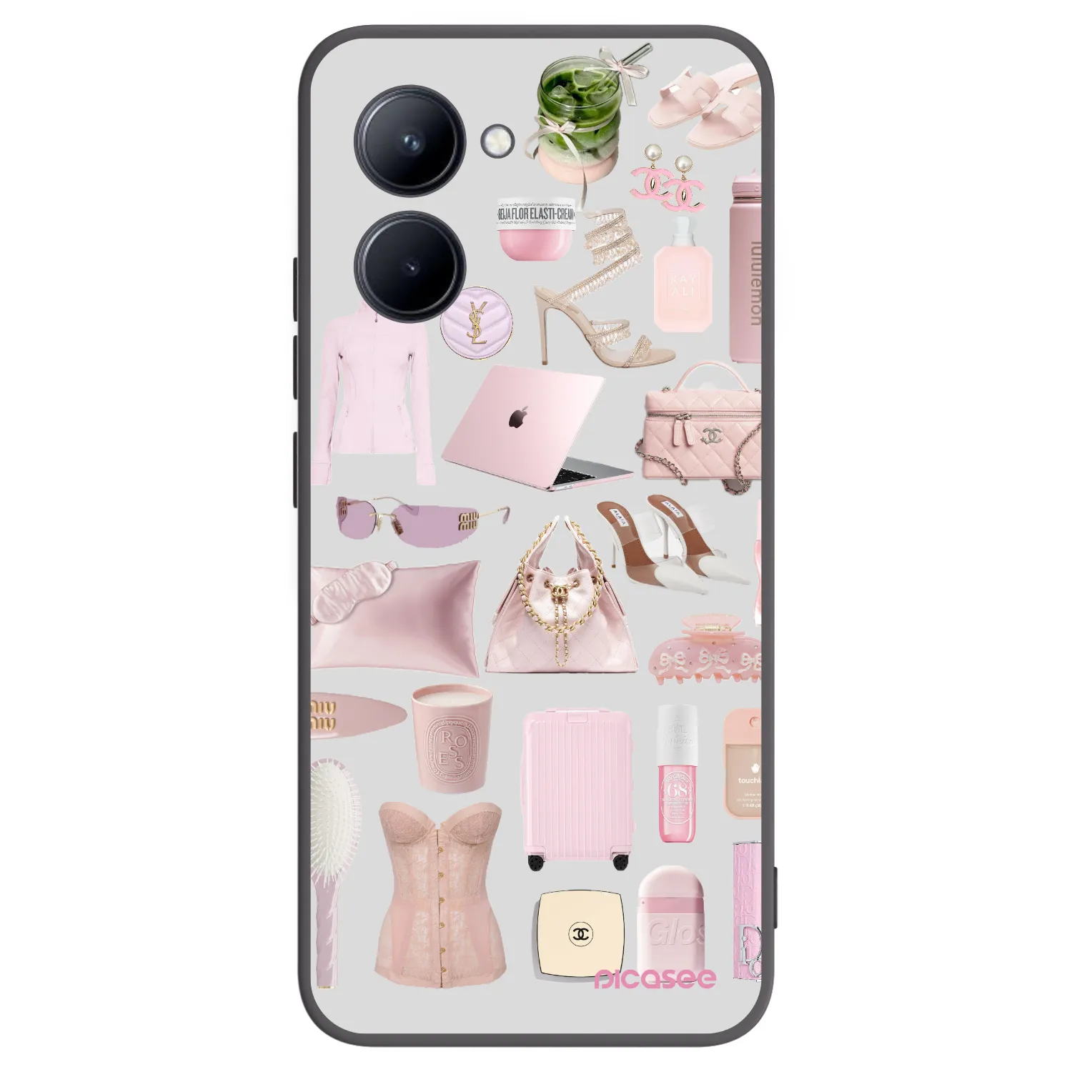 Picasee crna silikonska maskica za Realme C33 (2023) - Glam Babe