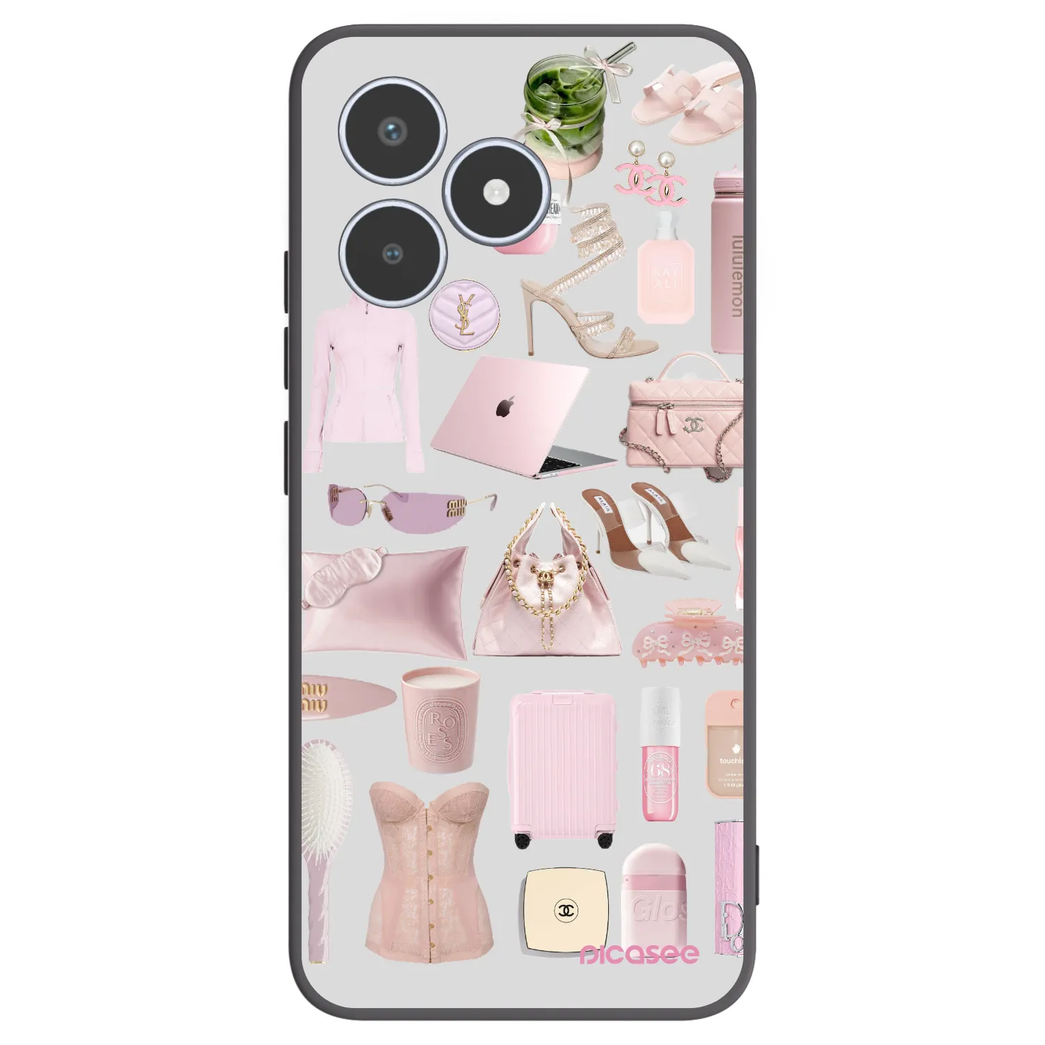 Picasee crna silikonska maskica za Realme C53 - Glam Babe