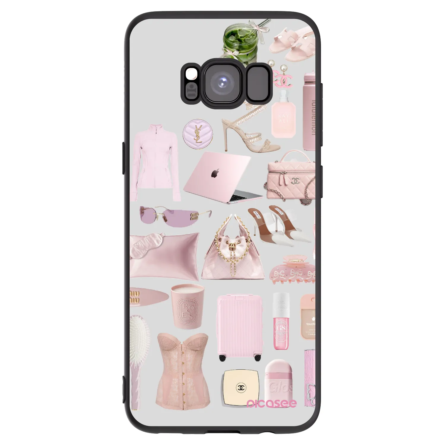 Picasee crna silikonska maskica za Samsung Galaxy S8 G950F - Glam Babe