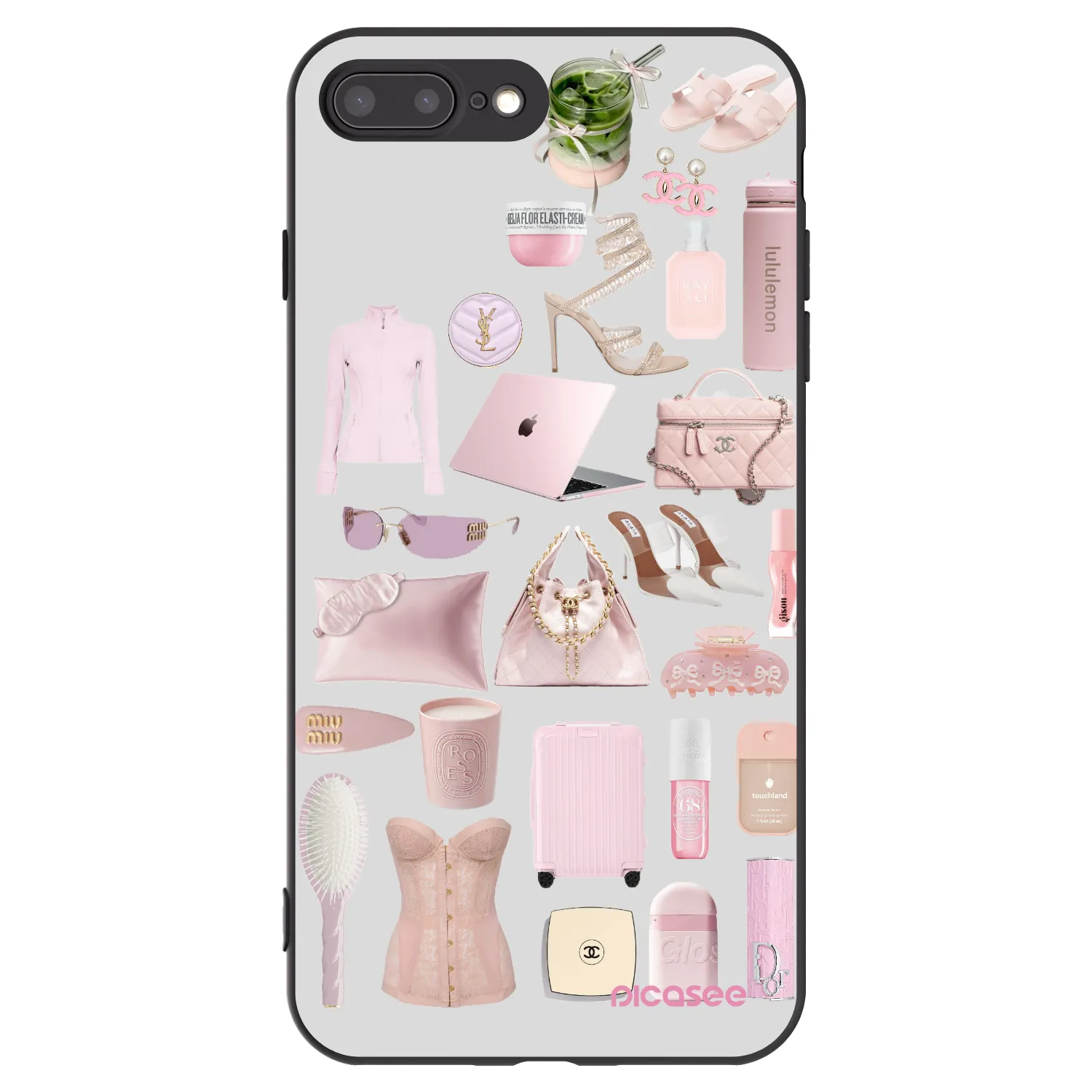 Picasee crna silikonska maskica za Apple iPhone 7 Plus - Glam Babe