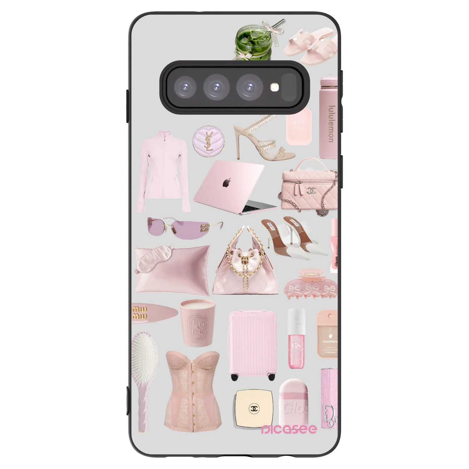 Picasee crna silikonska maskica za Samsung Galaxy S10 G973 - Glam Babe