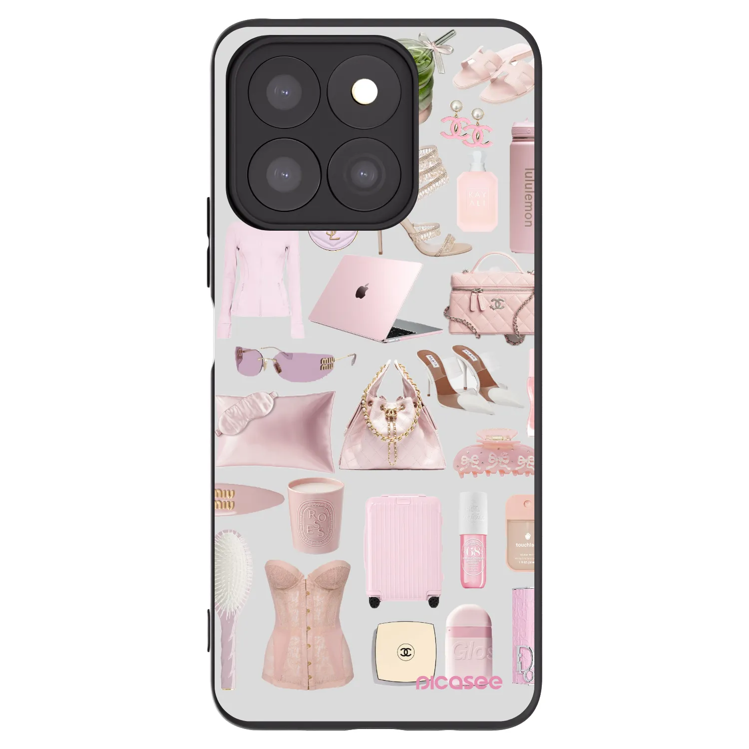 Picasee crna silikonska maskica za Honor X8c - Glam Babe