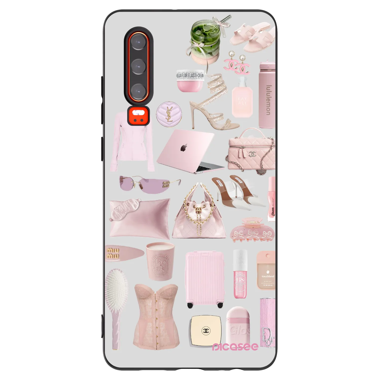 Picasee crna silikonska maskica za Huawei P30 - Glam Babe
