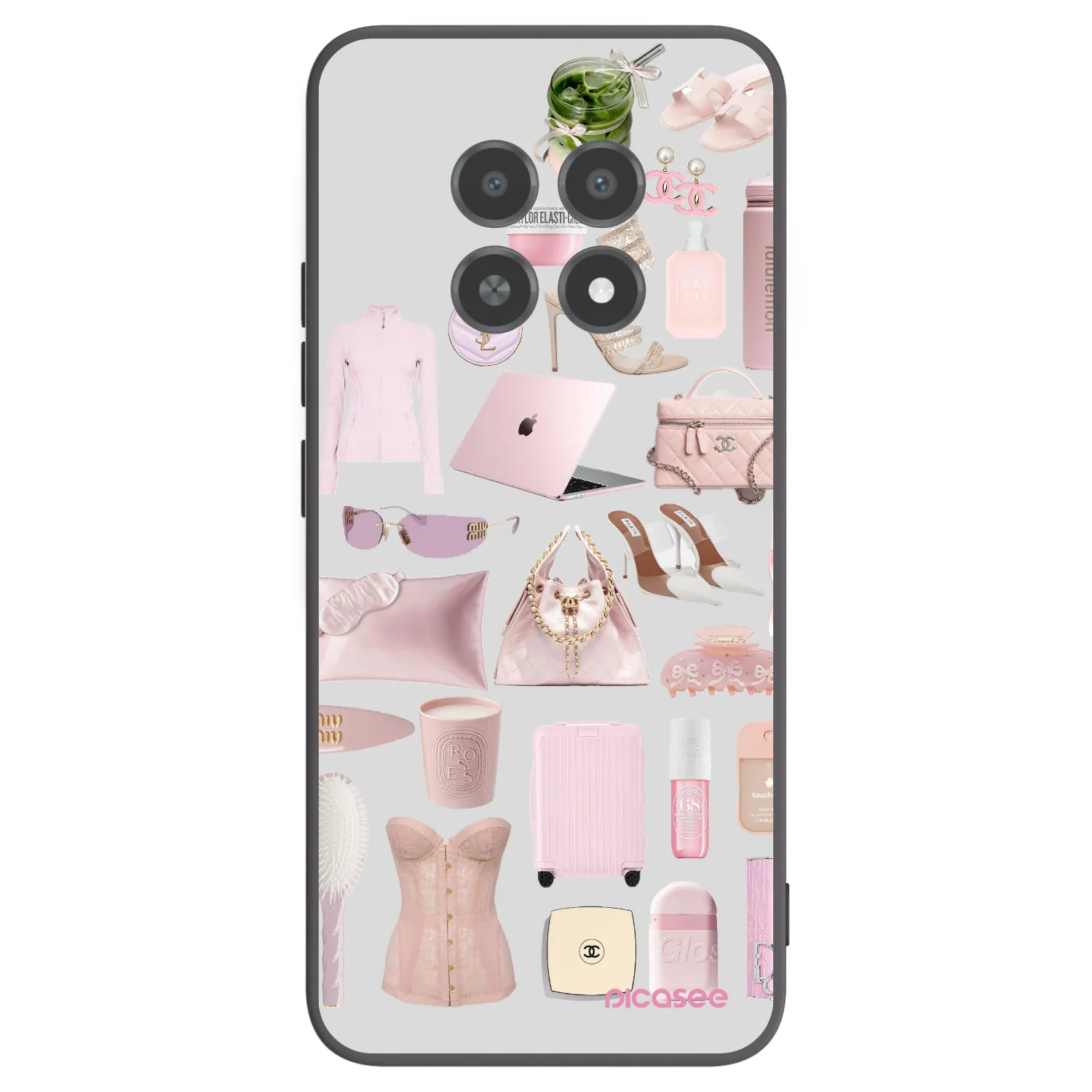 Picasee crna silikonska maskica za Realme 12X - Glam Babe