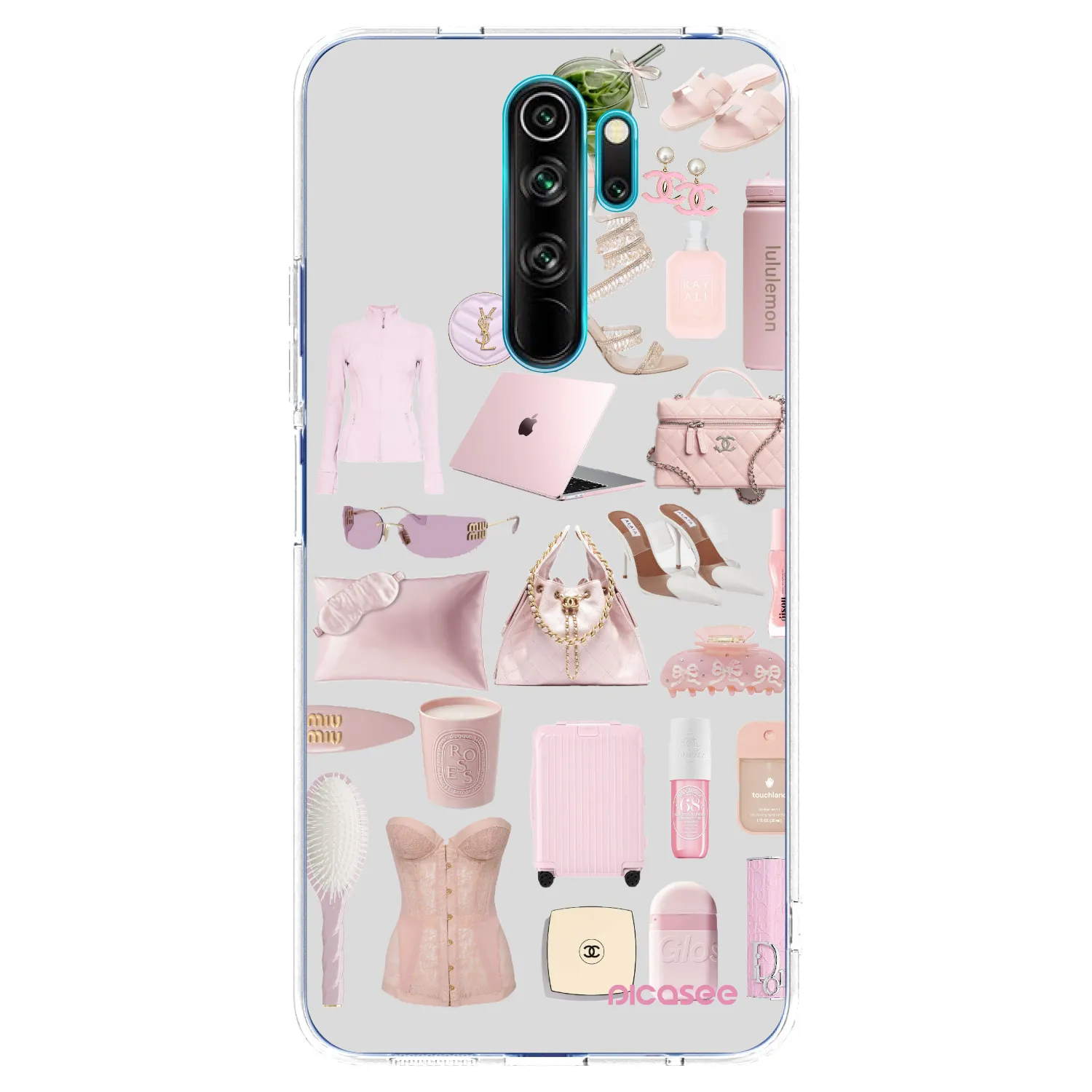 Picasee silikonska prozirna maskica za Xiaomi Redmi Note 8 Pro - Glam Babe