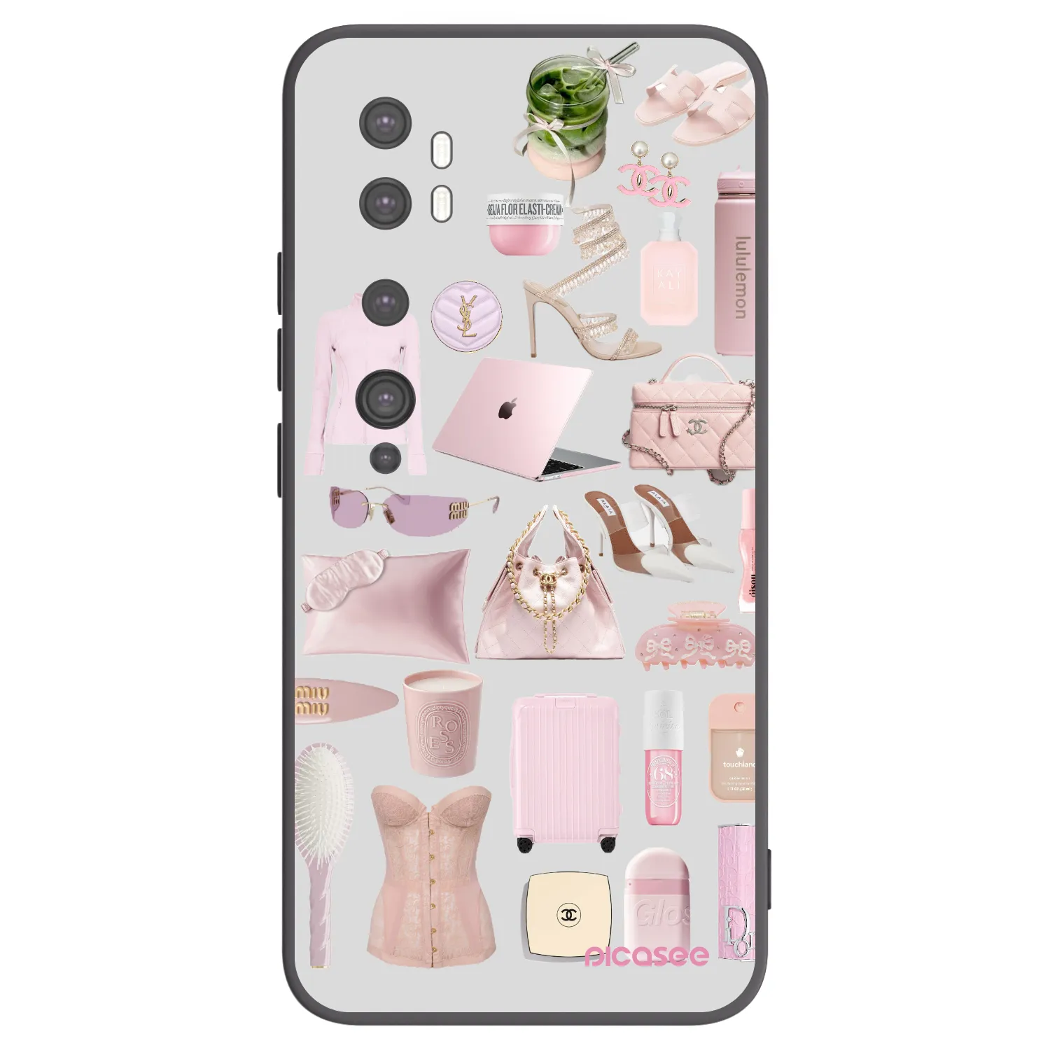 Picasee crna silikonska maskica za Xiaomi Mi Note 10 (Pro) - Glam Babe