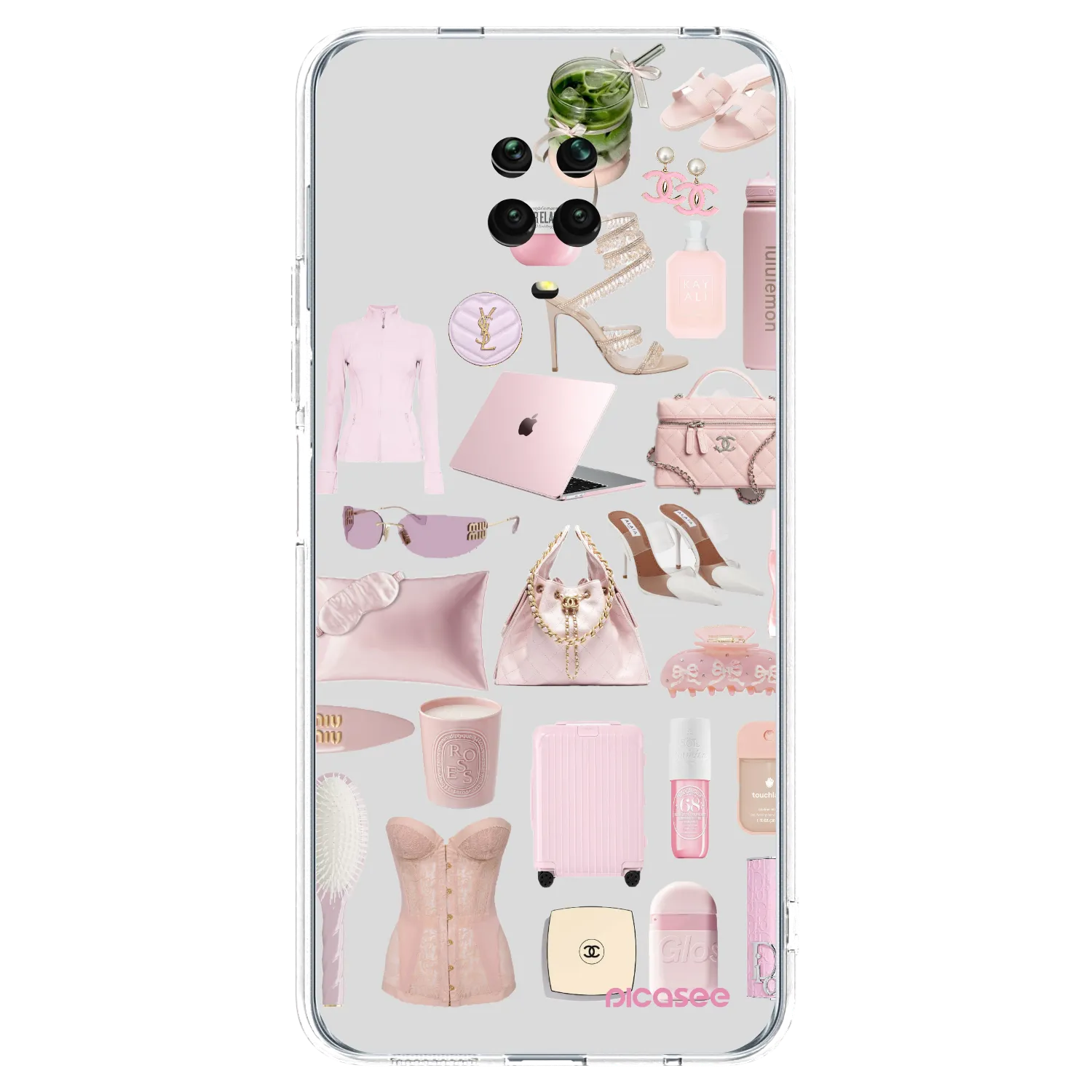 Picasee silikonska prozirna maskica za Xiaomi Redmi Note 9 Pro - Glam Babe
