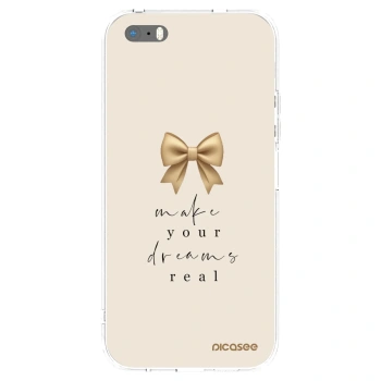 Picasee silikonska prozirna maskica za Apple iPhone 5/5S/SE - Golden Dream