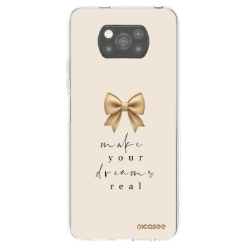 Picasee crna silikonska maskica za Xiaomi Poco X3 - Golden Dream