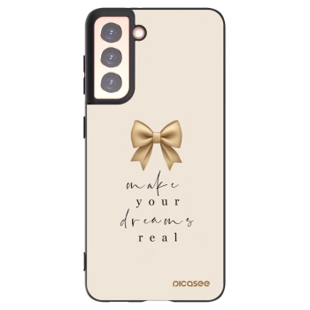 Picasee crna silikonska maskica za Samsung Galaxy S21 5G G991B - Golden Dream