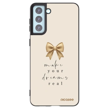 Picasee crna silikonska maskica za Samsung Galaxy S21+ 5G G996F - Golden Dream