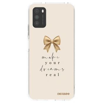 Picasee silikonska prozirna maskica za Xiaomi Poco M3 - Golden Dream