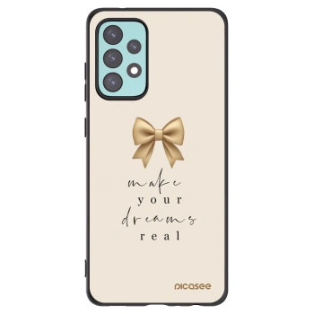 Picasee crna silikonska maskica za Samsung Galaxy A72 A725F - Golden Dream
