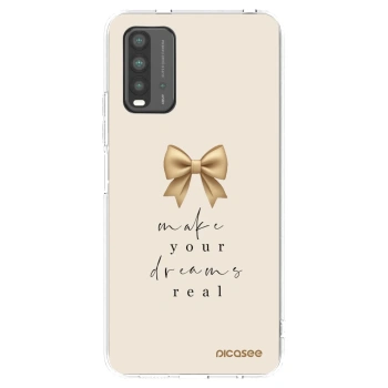 Picasee crna silikonska maskica za Xiaomi Redmi 9T - Golden Dream