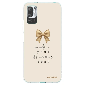 Picasee silikonska prozirna maskica za Xiaomi Redmi Note 10 5G - Golden Dream