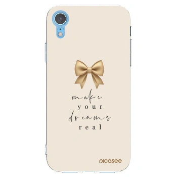 Picasee silikonska prozirna maskica za Apple iPhone XR - Golden Dream
