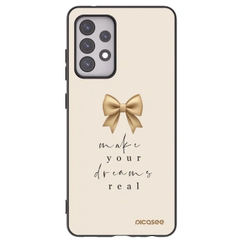 Picasee crna silikonska maskica za Samsung Galaxy A52s 5G A528B - Golden Dream