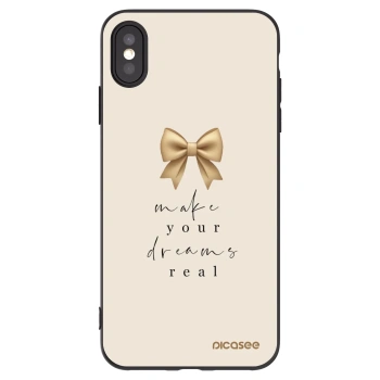 Picasee crna silikonska maskica za Apple iPhone XS Max - Golden Dream
