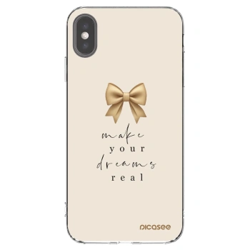 Picasee silikonska prozirna maskica za Apple iPhone XS Max - Golden Dream