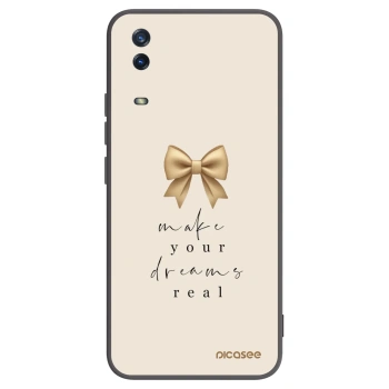 Picasee crna silikonska maskica za Vivo Y11s - Golden Dream