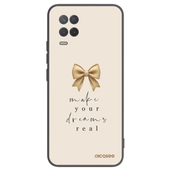 Picasee crna silikonska maskica za Realme 8 5G - Golden Dream