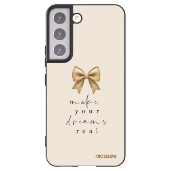 Picasee crna silikonska maskica za Samsung Galaxy S22 5G - Golden Dream