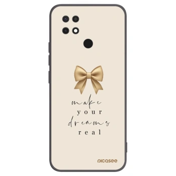 Picasee crna silikonska maskica za Xiaomi Redmi 10C - Golden Dream