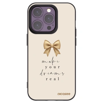 Picasee crna silikonska maskica za Apple iPhone 14 Pro - Golden Dream