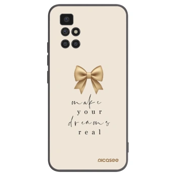 Picasee crna silikonska maskica za Xiaomi Redmi 10 (2022) - Golden Dream