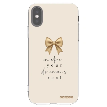 Picasee silikonska prozirna maskica za Apple iPhone X/XS - Golden Dream
