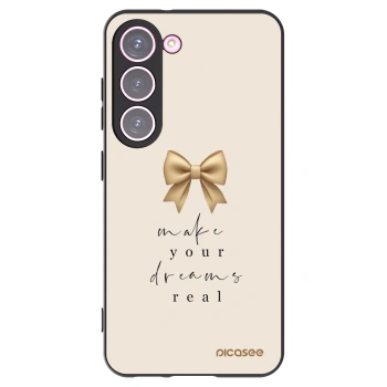 Picasee crna silikonska maskica za Samsung Galaxy S23 5G - Golden Dream