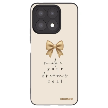 Picasee crna silikonska maskica za Honor X8a - Golden Dream