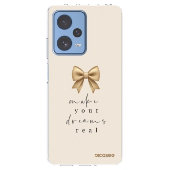 Picasee silikonska prozirna maskica za Xiaomi Redmi Note 12 Pro 5G - Golden Dream