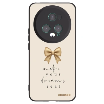 Picasee crna silikonska maskica za Honor Magic5 Pro - Golden Dream