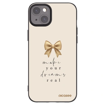 Picasee crna silikonska maskica za Apple iPhone 15 Plus - Golden Dream