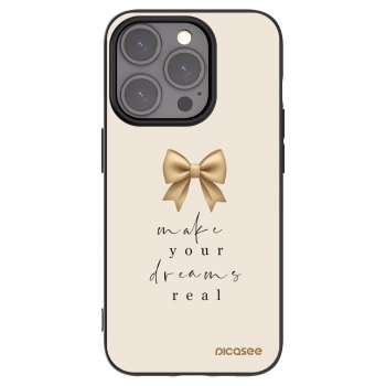 Picasee crna silikonska maskica za Apple iPhone 15 Pro - Golden Dream