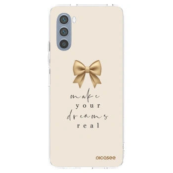 Picasee silikonska prozirna maskica za Motorola Moto G62 - Golden Dream