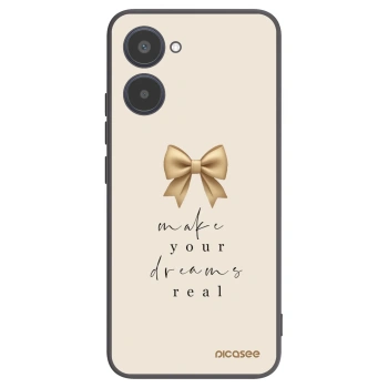 Picasee crna silikonska maskica za Realme 10 4G - Golden Dream