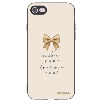 Picasee crna silikonska maskica za Apple iPhone 8 - Golden Dream