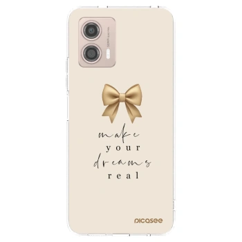 Picasee silikonska prozirna maskica za Motorola Moto G53 5G - Golden Dream