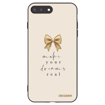 Picasee crna silikonska maskica za Apple iPhone 8 Plus - Golden Dream