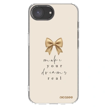 Picasee silikonska prozirna maskica za Apple iPhone 16e - Golden Dream
